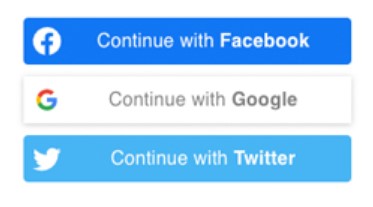 Social media sign-in options are a popular choice for passwordless authentication.