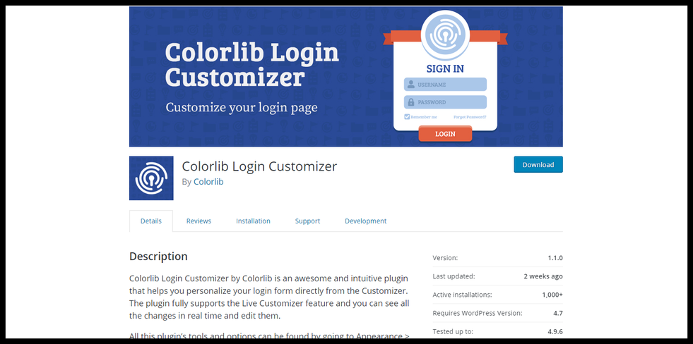 Learn more about Colorlib and their WordPress login plugin on the website.